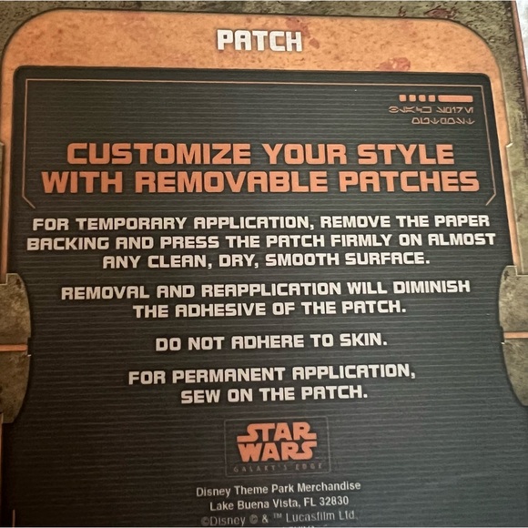 Star Wars Galaxy’s Edge Black Spire Outpost Patch - Picture 2 of 2